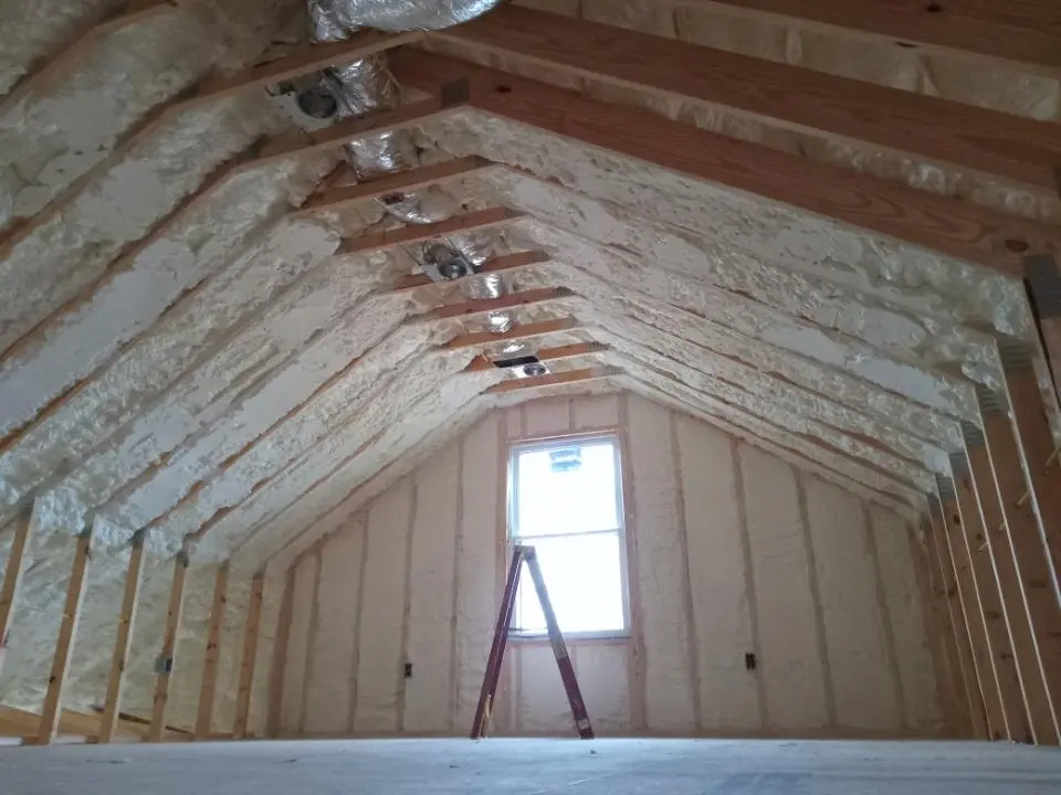 Spray foam roofing application for Crawl Space Insulation project in Hollidaysburg